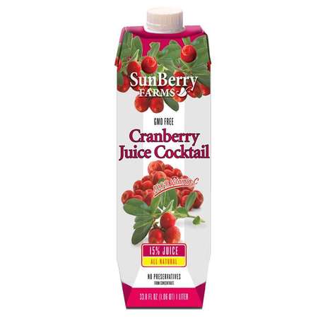 SUNBERRY FARMS Cranberry Cocktail Juice 33.8 fl. oz., PK12 004044-1